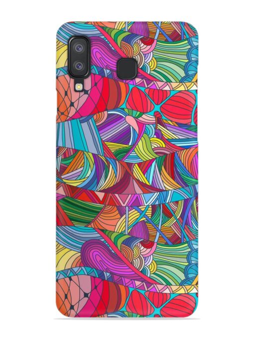 Seamless Patterns Hand Drawn Snap Case for Samsung Galaxy A8 Star Zapvi