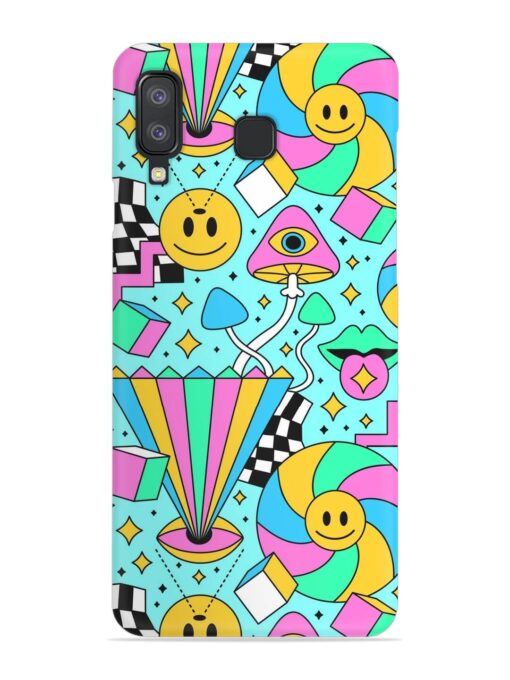 Trippy Rainbow 60S Snap Case for Samsung Galaxy A8 Star Zapvi