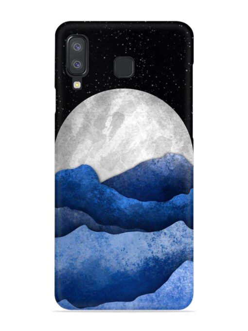 Full Moon Mountain Vector Snap Case for Samsung Galaxy A8 Star Zapvi