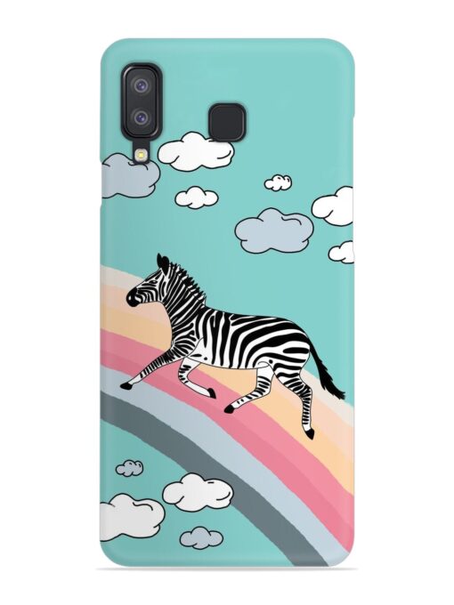 Running Zebra Snap Case for Samsung Galaxy A8 Star Zapvi