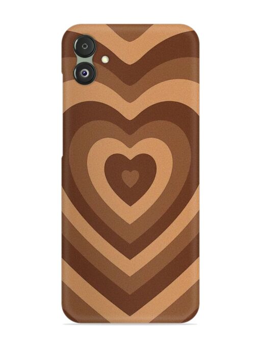 Brown Heart Snap Case for Samsung Galaxy F14 (5G) Zapvi