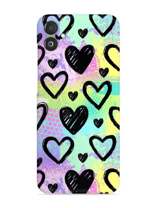 Bright Pattern Hearts Snap Case for Samsung Galaxy F14 (5G) Zapvi