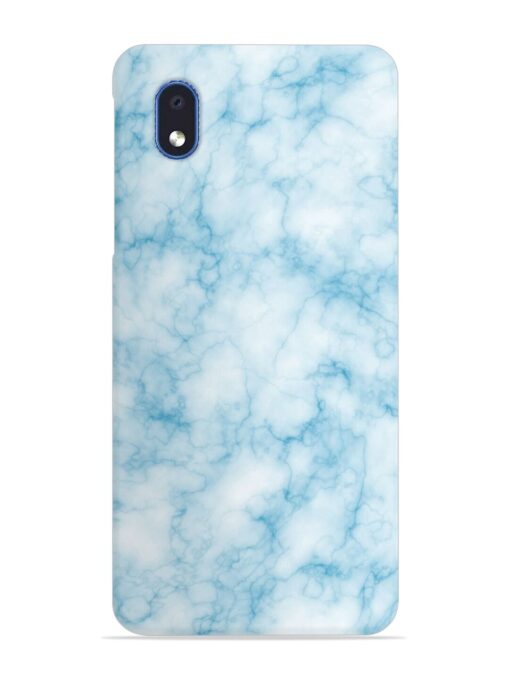 Blue White Natural Marble Snap Case for Samsung Galaxy M01 Core Zapvi