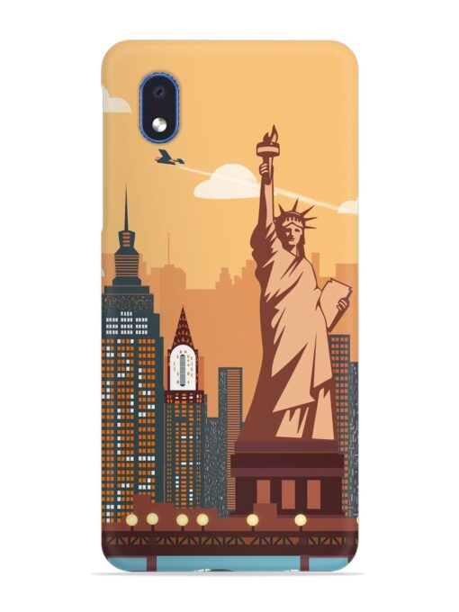 New York Statue Of Liberty Architectural Scenery Snap Case for Samsung Galaxy M01 Core Zapvi