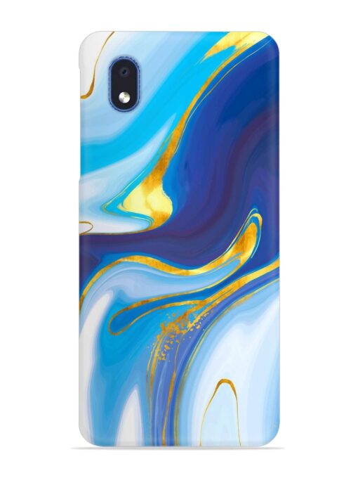 Watercolor Background With Golden Foil Snap Case for Samsung Galaxy M01 Core Zapvi