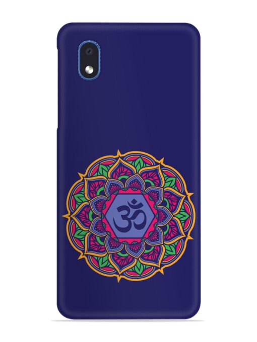 Om Mandala Art Blue Snap Case for Samsung Galaxy M01 Core Zapvi