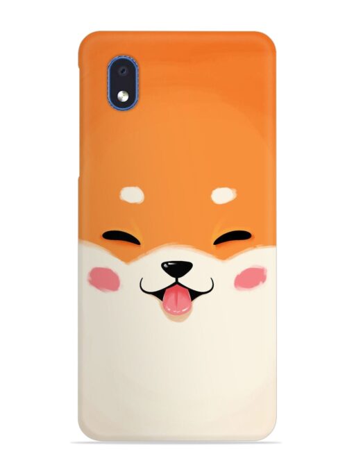 Cute Dog Face Vector Snap Case for Samsung Galaxy M01 Core Zapvi