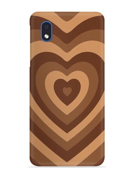 Brown Heart Snap Case for Samsung Galaxy M01 Core Zapvi