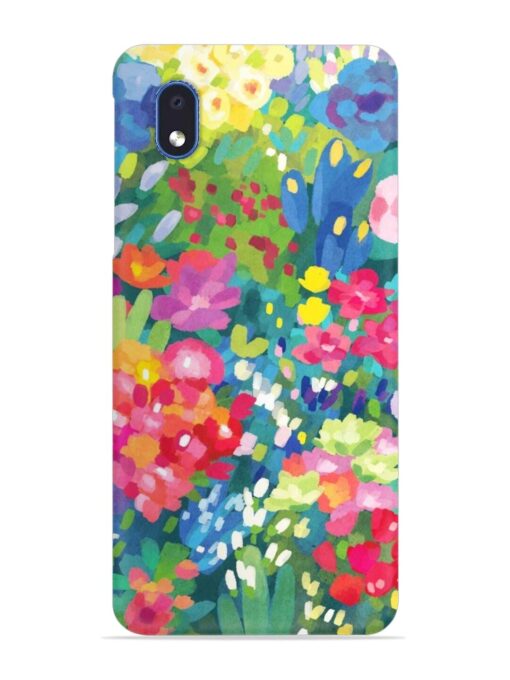 Watercolor Flower Art Snap Case for Samsung Galaxy M01 Core Zapvi