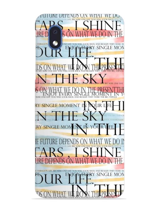 Seamless Slogans Pattern Snap Case for Samsung Galaxy M01 Core Zapvi