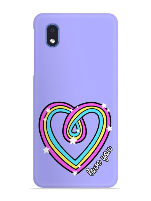 Colorful Rainbow Heart Snap Case for Samsung Galaxy M01 Core Zapvi