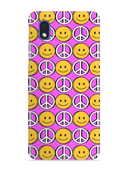 Smiley Face Peace Snap Case for Samsung Galaxy M01 Core Zapvi