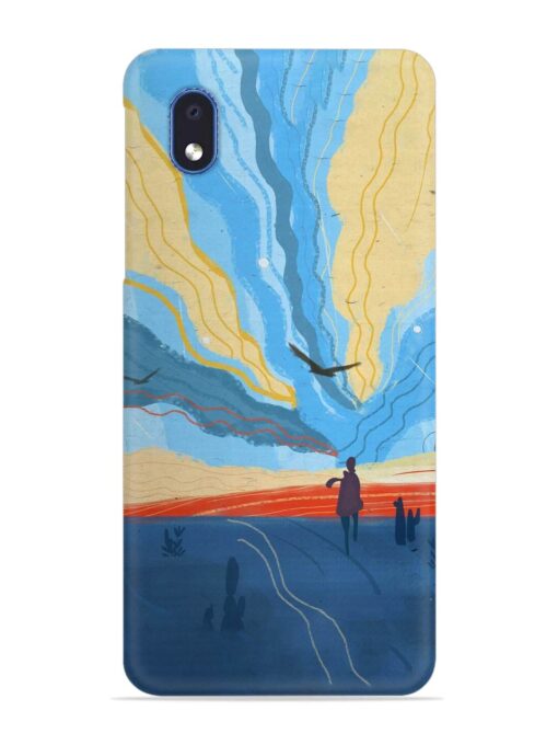 Minimal Abstract Landscape Snap Case for Samsung Galaxy M01 Core Zapvi