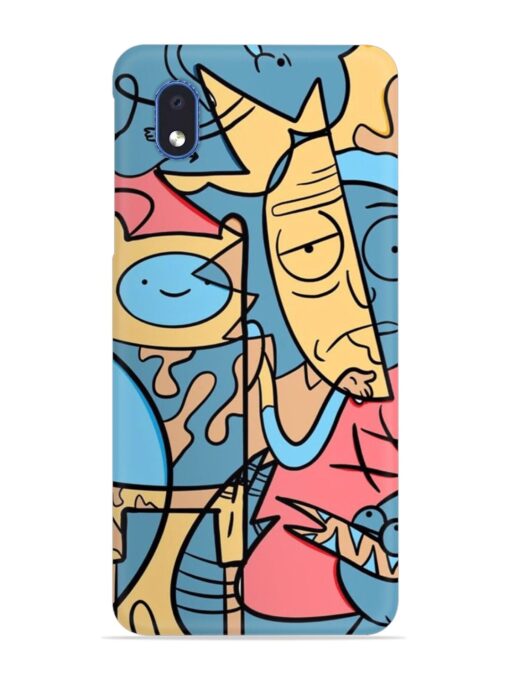 Silly Face Doodle Snap Case for Samsung Galaxy M01 Core Zapvi