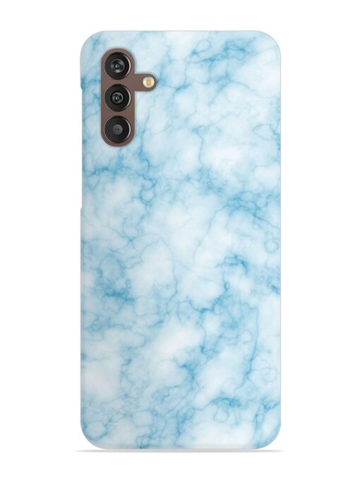 Blue White Natural Marble Snap Case for Samsung Galaxy M13 (4G) Zapvi