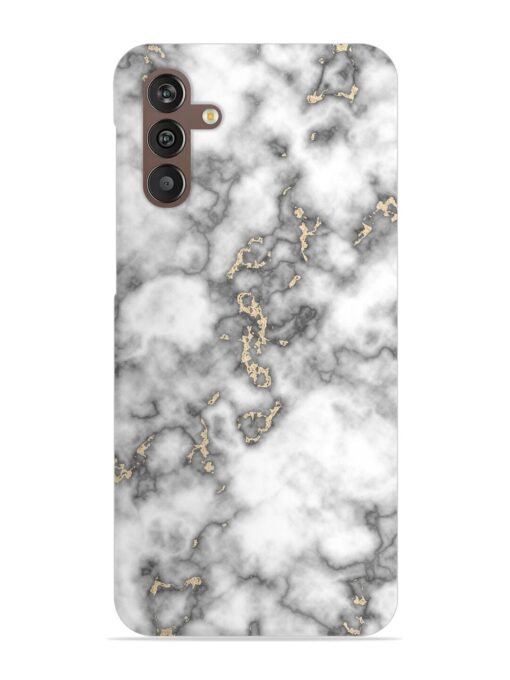 Gray And Gold Marble Snap Case for Samsung Galaxy M13 (4G) Zapvi