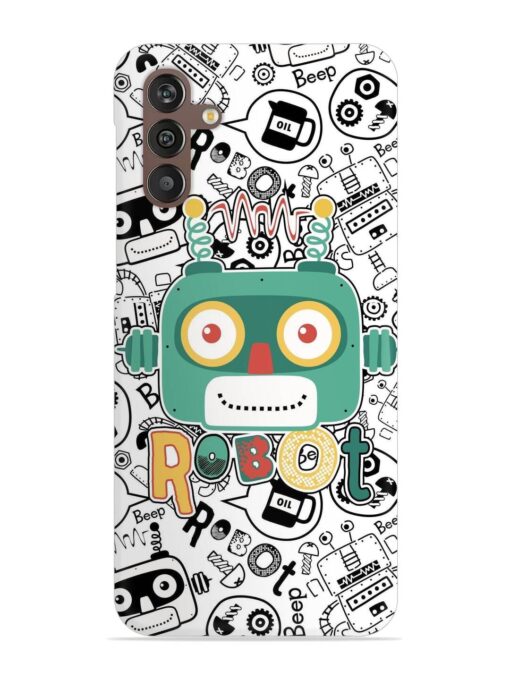 Robot Modern Seamless Pattern Snap Case for Samsung Galaxy M13 (4G) Zapvi