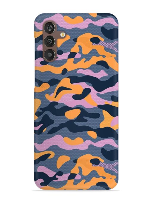 Camouflage Army Military English Orange Art Snap Case for Samsung Galaxy M13 (4G) Zapvi