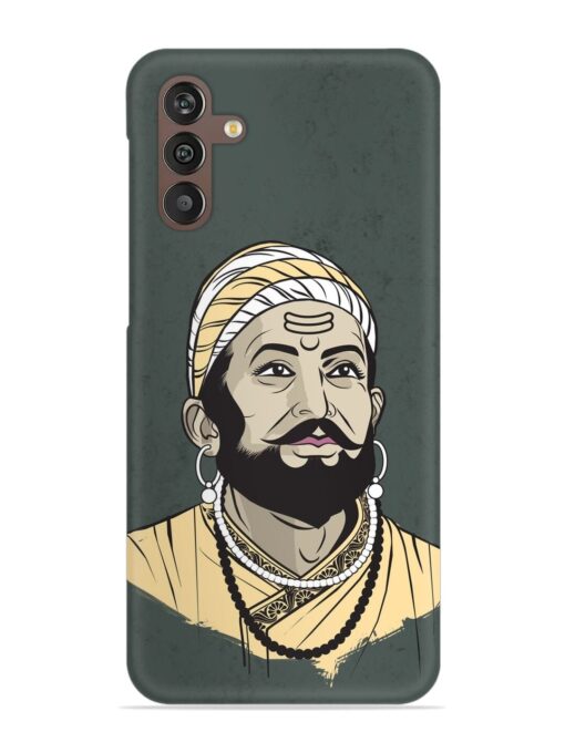 Shivaji Maharaj Vector Art Snap Case for Samsung Galaxy M13 (4G) Zapvi