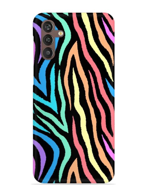 Colorful Abstract Zebra Snap Case for Samsung Galaxy M13 (4G) Zapvi