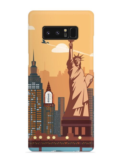 New York Statue Of Liberty Architectural Scenery Snap Case for Samsung Galaxy Note 8 Zapvi