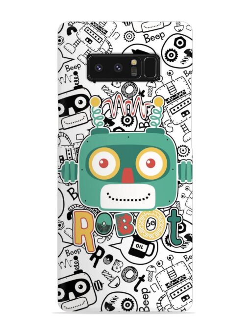 Robot Modern Seamless Pattern Snap Case for Samsung Galaxy Note 8 Zapvi