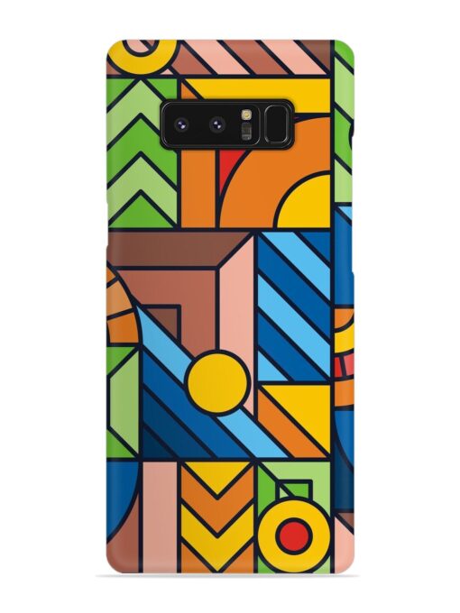 Colorful Geometric Snap Case for Samsung Galaxy Note 8 Zapvi