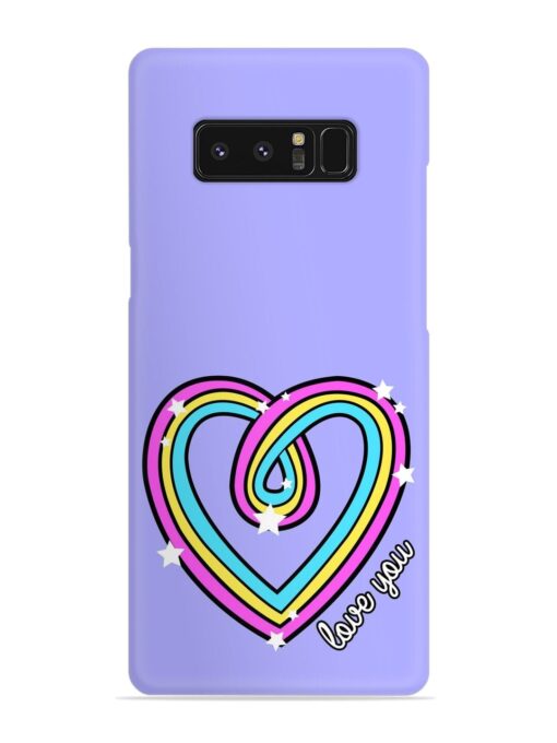 Colorful Rainbow Heart Snap Case for Samsung Galaxy Note 8 Zapvi