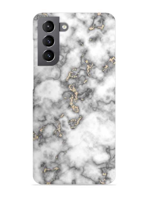 Gray And Gold Marble Snap Case for Samsung Galaxy S21 Fe (5G) Zapvi