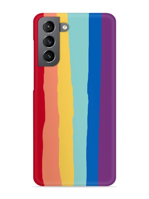 Rainbow Genuine Liquid Snap Case for Samsung Galaxy S21 Fe (5G) Zapvi