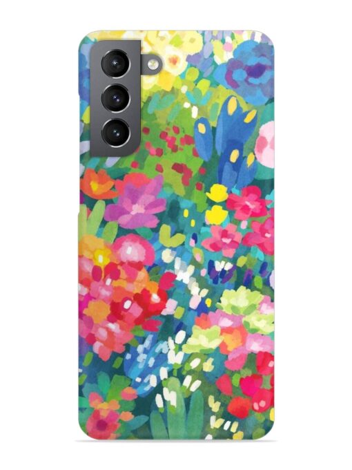 Watercolor Flower Art Snap Case for Samsung Galaxy S21 Fe (5G) Zapvi