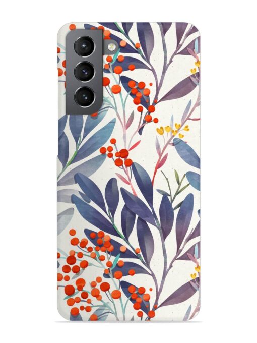 Seamless Floral Pattern Snap Case for Samsung Galaxy S21 Fe (5G) Zapvi