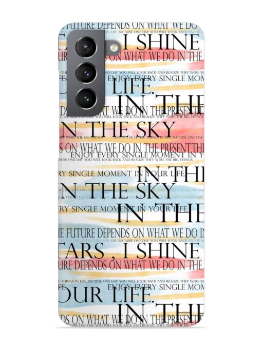 Seamless Slogans Pattern Snap Case for Samsung Galaxy S21 Fe (5G) Zapvi