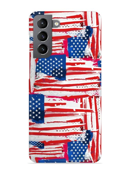 Usa Flag Seamless Snap Case for Samsung Galaxy S21 Fe (5G) Zapvi