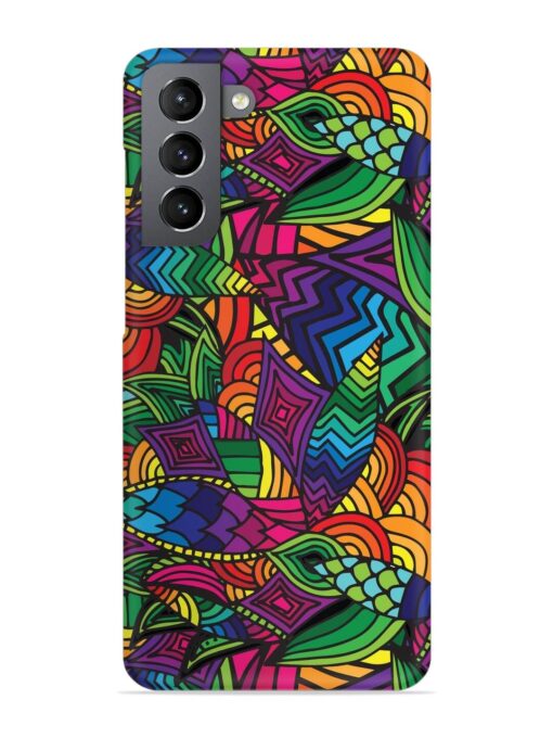 Abstract Multicolor Seamless Snap Case for Samsung Galaxy S21 Fe (5G) Zapvi