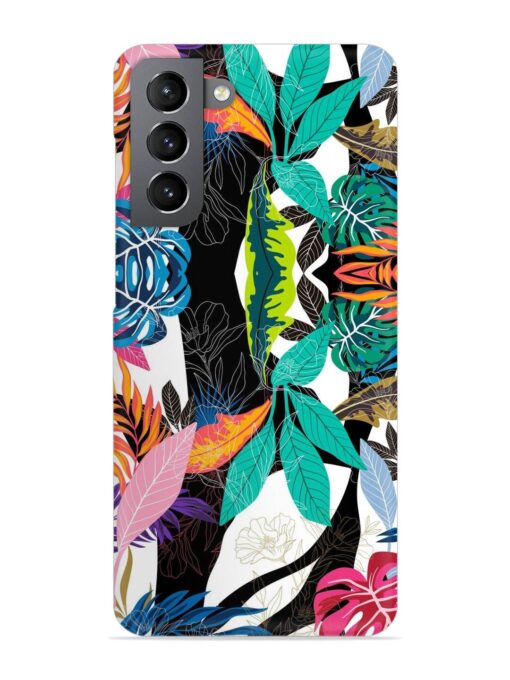 Floral Pattern Bright Snap Case for Samsung Galaxy S21 Fe (5G) Zapvi