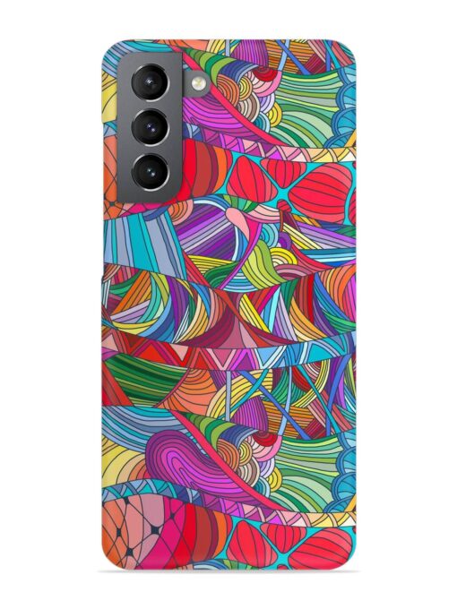 Seamless Patterns Hand Drawn Snap Case for Samsung Galaxy S21 Fe (5G) Zapvi