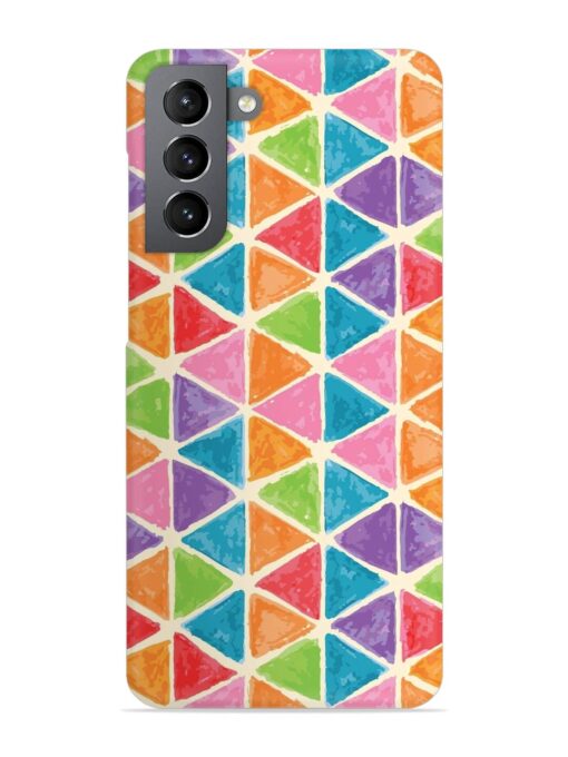 Seamless Colorful Isometric Snap Case for Samsung Galaxy S21 Fe (5G) Zapvi