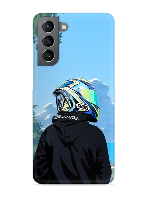 Rider With Helmet Snap Case for Samsung Galaxy S21 Fe (5G) Zapvi