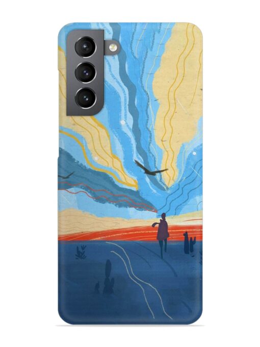 Minimal Abstract Landscape Snap Case for Samsung Galaxy S21 Fe (5G) Zapvi