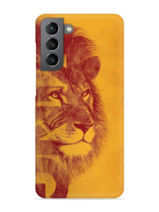 Gold Lion Crown Art Snap Case for Samsung Galaxy S21 Fe (5G) Zapvi