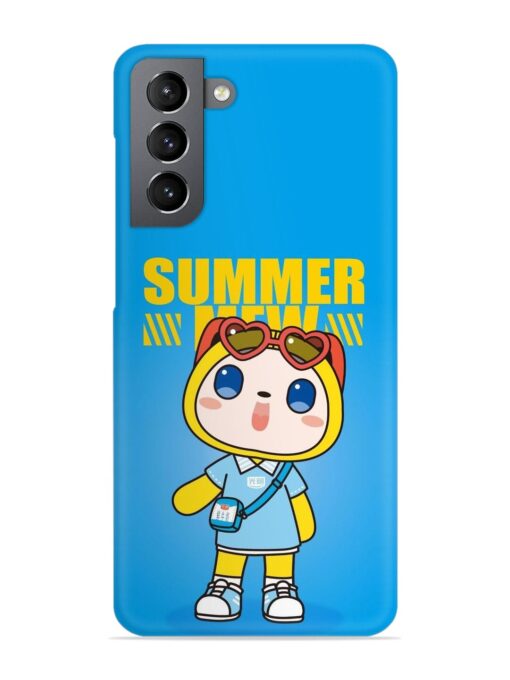 Summer Mew Cartoon Snap Case for Samsung Galaxy S21 Fe (5G) Zapvi