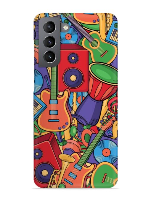 Colorful Music Art Snap Case for Samsung Galaxy S21 Fe (5G) Zapvi