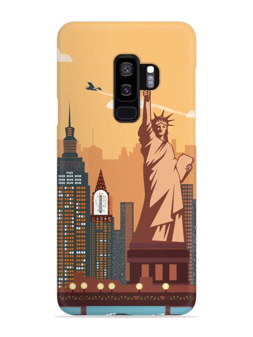 New York Statue Of Liberty Architectural Scenery Snap Case for Samsung Galaxy S9 Plus Zapvi