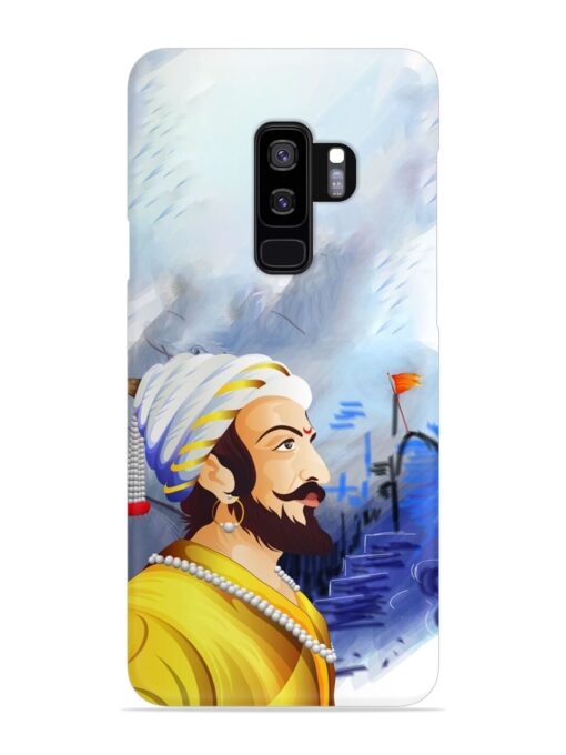 Shivaji Maharaj Color Paint Art Snap Case for Samsung Galaxy S9 Plus Zapvi