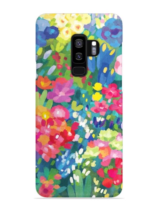 Watercolor Flower Art Snap Case for Samsung Galaxy S9 Plus Zapvi