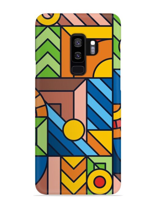 Colorful Geometric Snap Case for Samsung Galaxy S9 Plus Zapvi