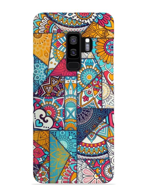 Patchwork Pattern Vintage Snap Case for Samsung Galaxy S9 Plus Zapvi