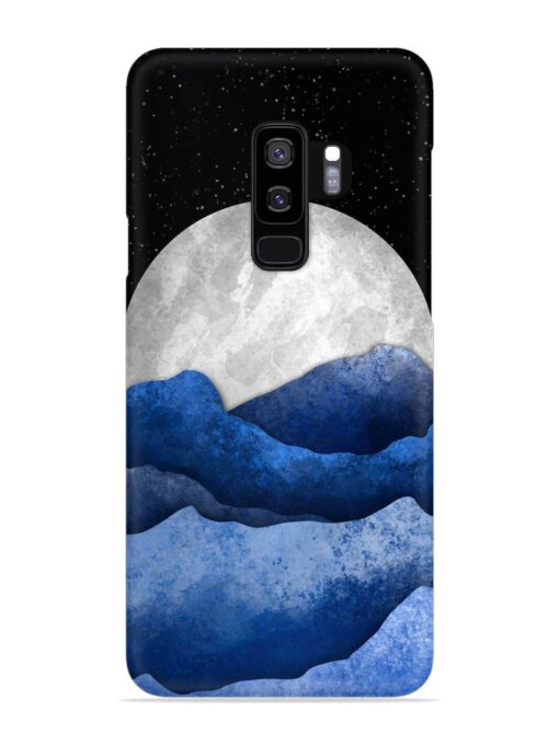 Full Moon Mountain Vector Snap Case for Samsung Galaxy S9 Plus Zapvi