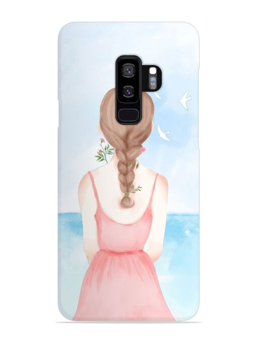 Watercolor Girl Vector Snap Case for Samsung Galaxy S9 Plus Zapvi